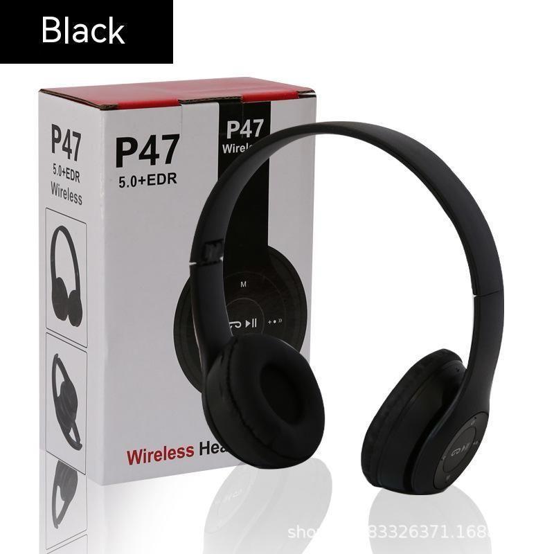 Wireless stereo headphones black