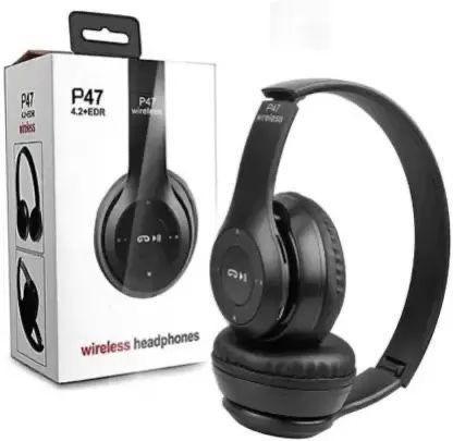 Wireless stereo headphones black
