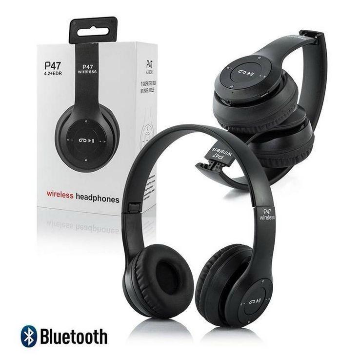 Wireless stereo headphones black